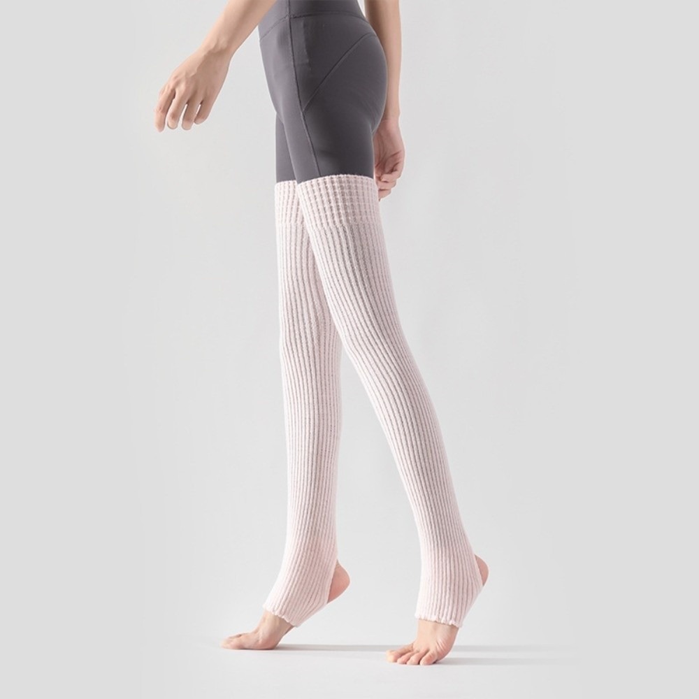 Pilates Yoga Footwear - Dagelijkse kniehoge balletbeenwarmers, effen kleur, zachte