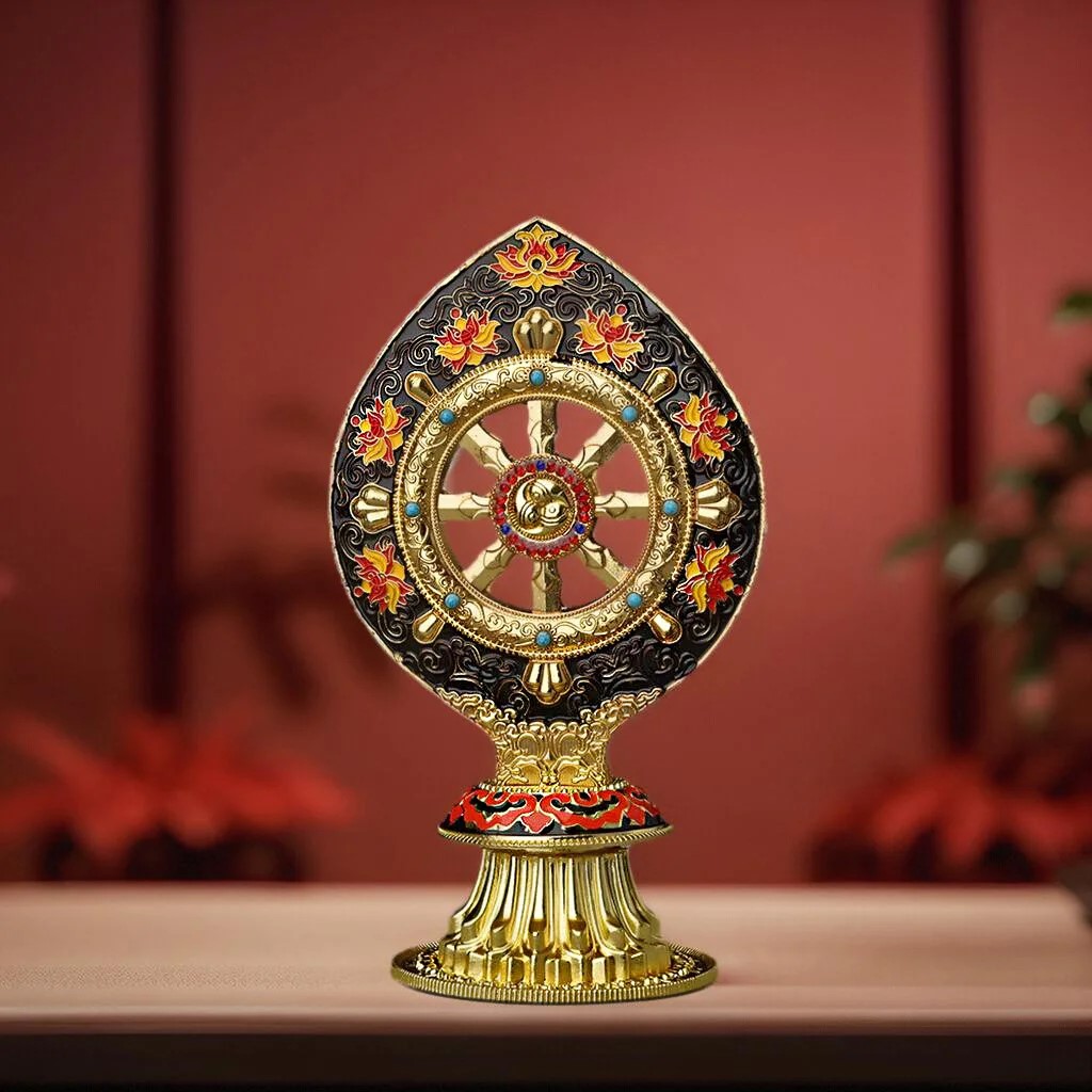 Tibetaans Dharma-wieldecor voo - Yoga Wheel Dharma recensie en prijs