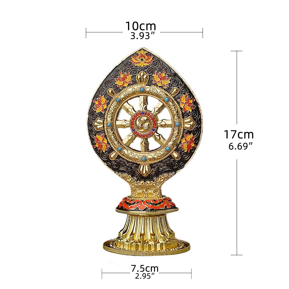 Tibetaans Dharma-wieldecor voo - Yoga Wheel Dharma recensie en prijs